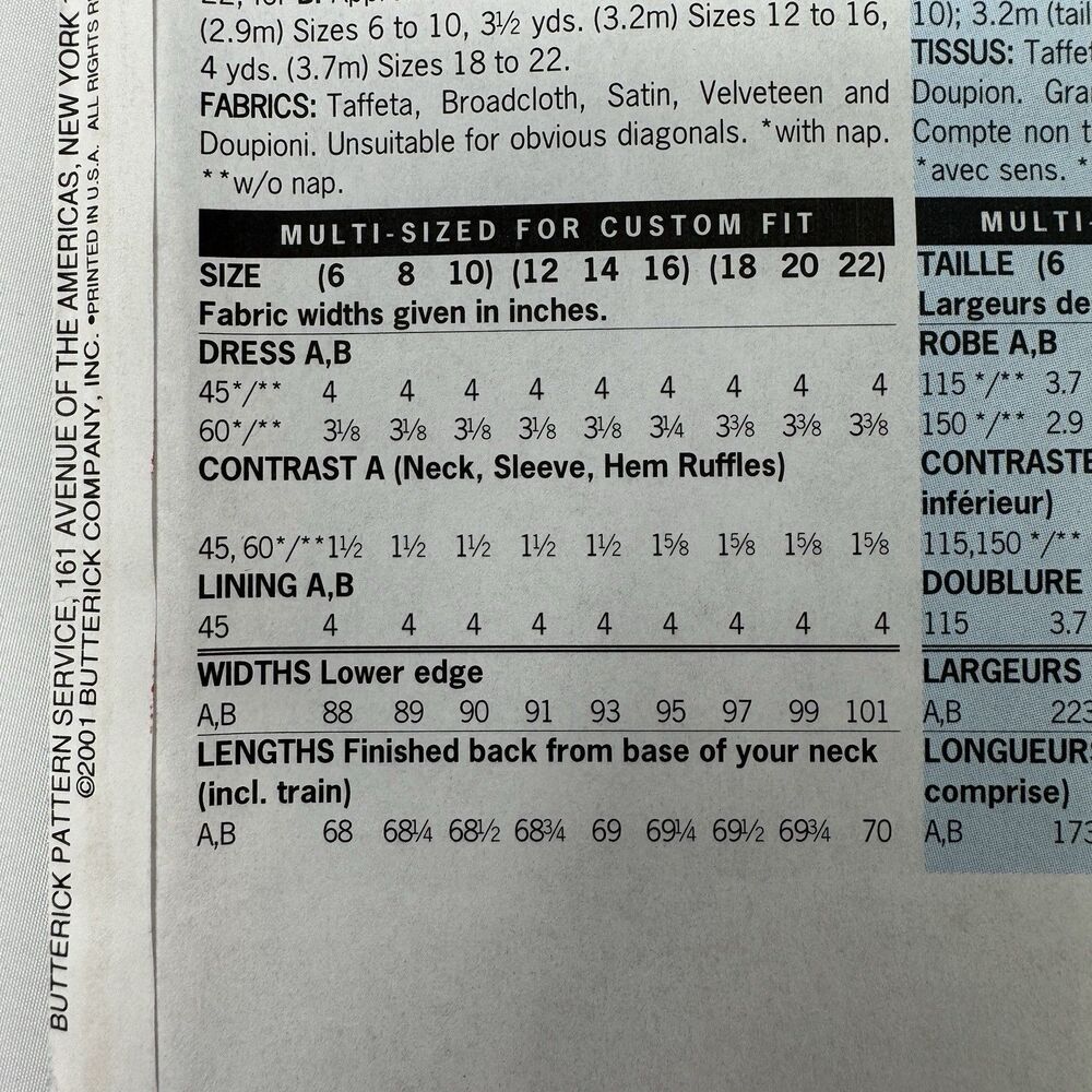 Butterick 3011 Sewing Pattern Edwardian Gown Dress Train Size 18 20 22 History - Picture 8 of 12